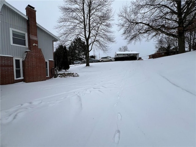 view of snowy yard