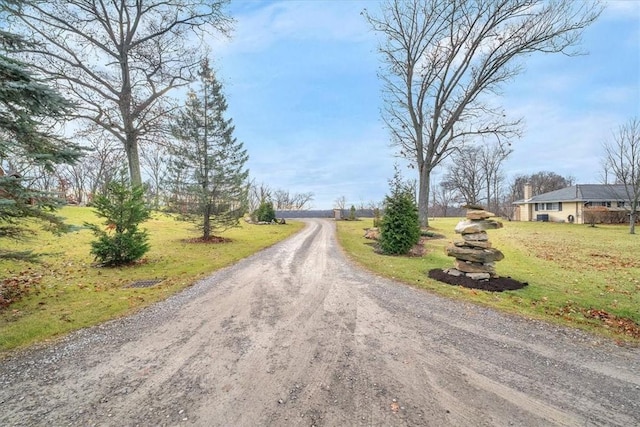 view of road featuring a rural view