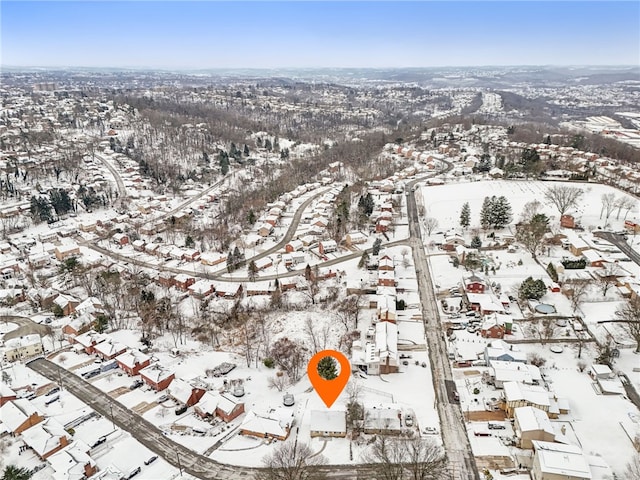 view of snowy aerial view