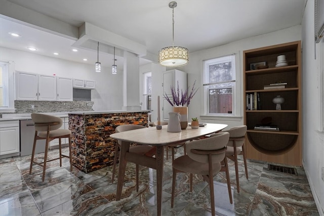 view of dining room