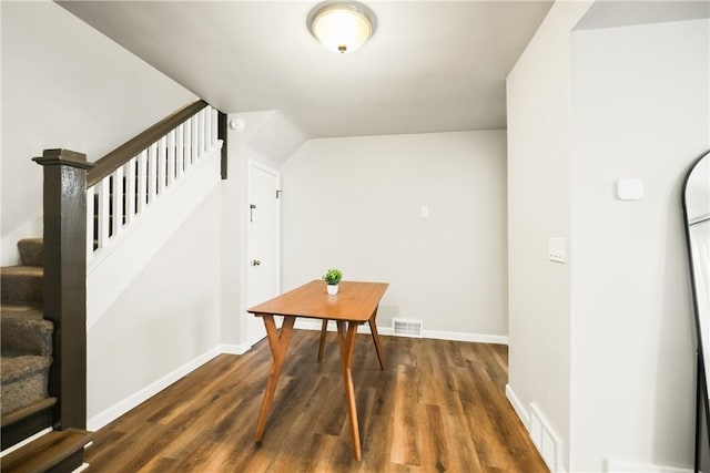 interior space featuring dark hardwood / wood-style floors