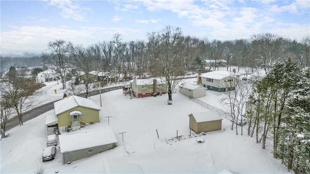 view of snowy aerial view