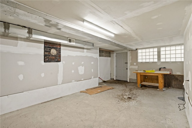 view of basement