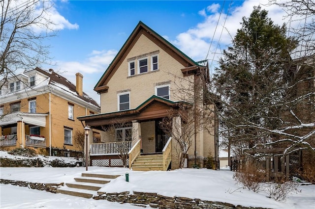 view of front of house with a porch