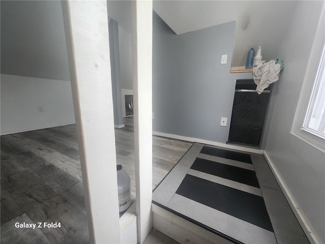 interior space featuring wood-type flooring