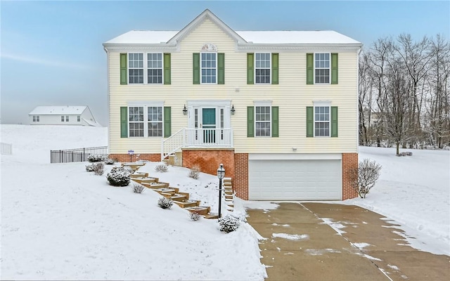 view of front of house featuring a garage