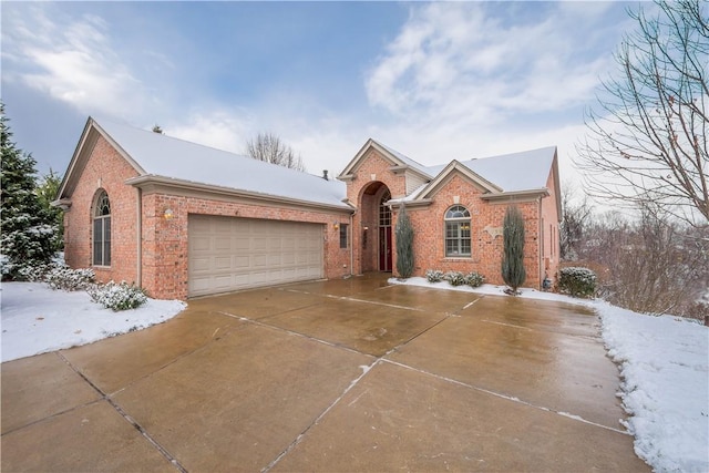 ranch-style home with a garage