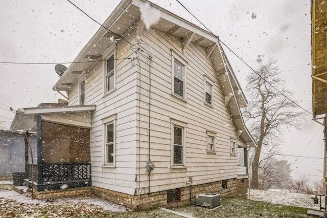 view of home's exterior featuring central AC