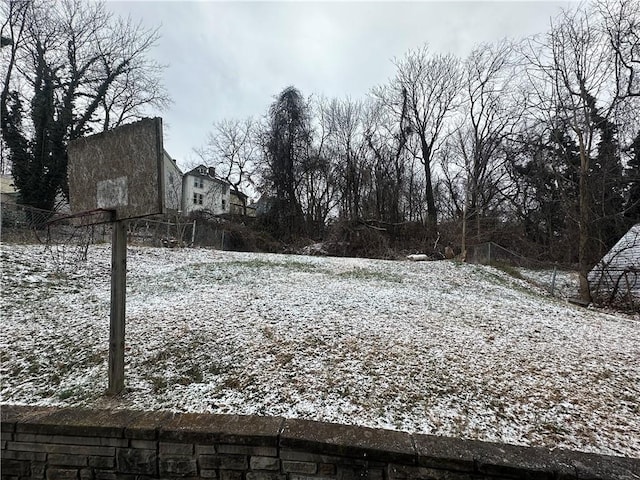 view of snowy yard