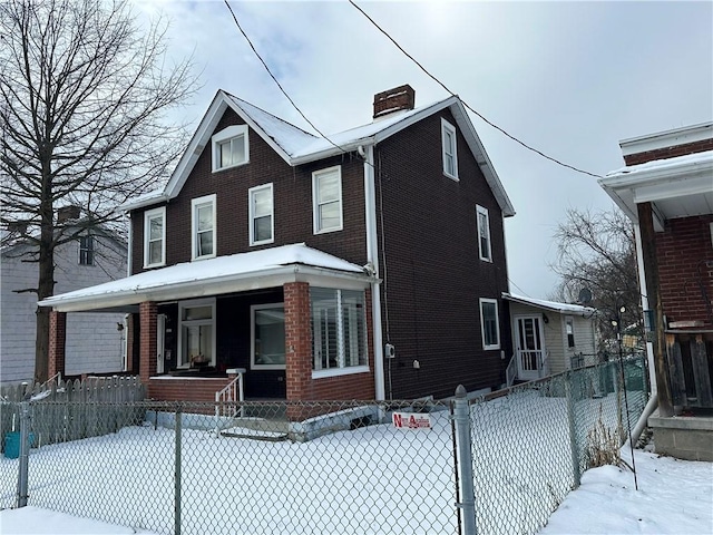 view of front of house with covered porch