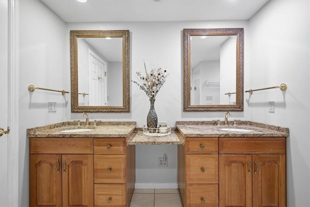 bathroom featuring tile patterned floors and vanity