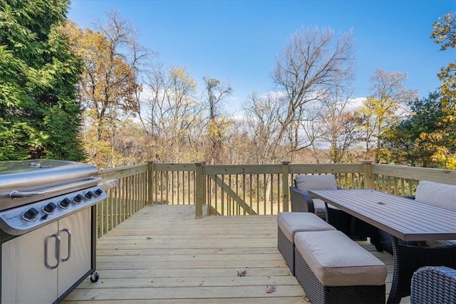 deck with area for grilling