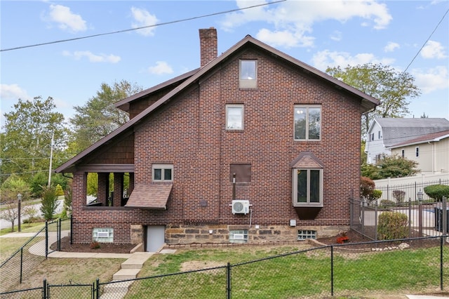 view of property exterior featuring a yard