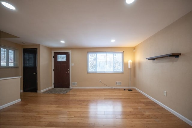 foyer featuring light hardwood / wood-style flooring