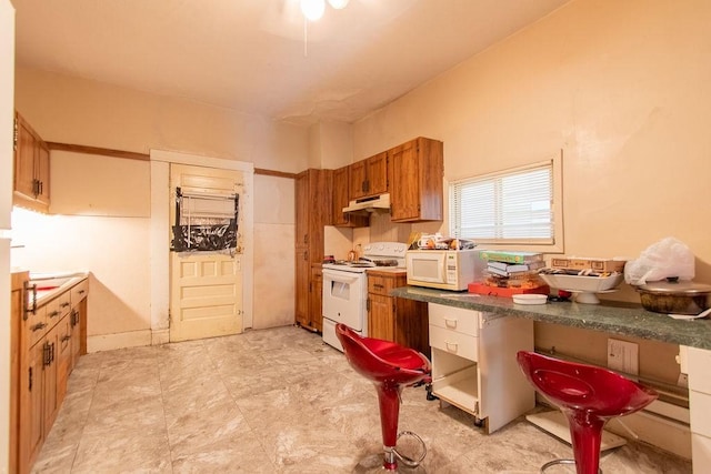 kitchen with white appliances