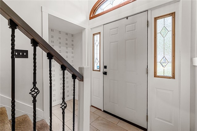 view of tiled entryway