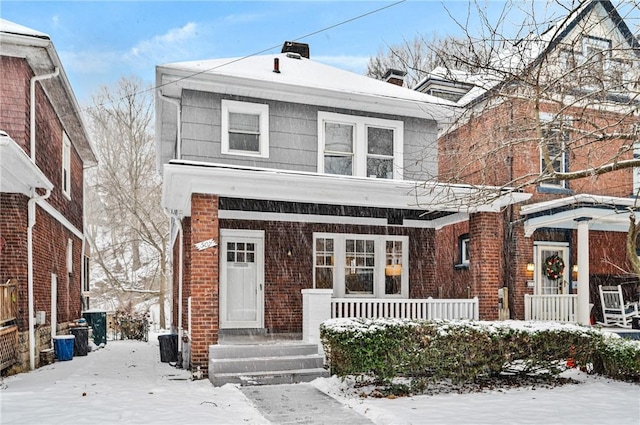 view of front of property with a porch