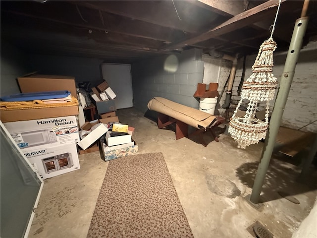 view of basement