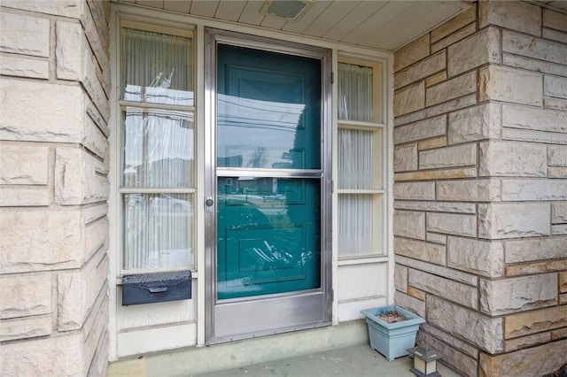 view of doorway to property