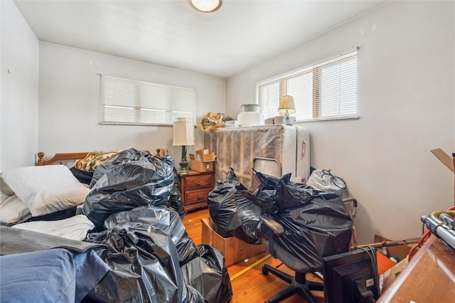 bedroom featuring wood-type flooring