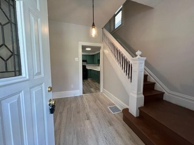 entryway featuring light wood-type flooring