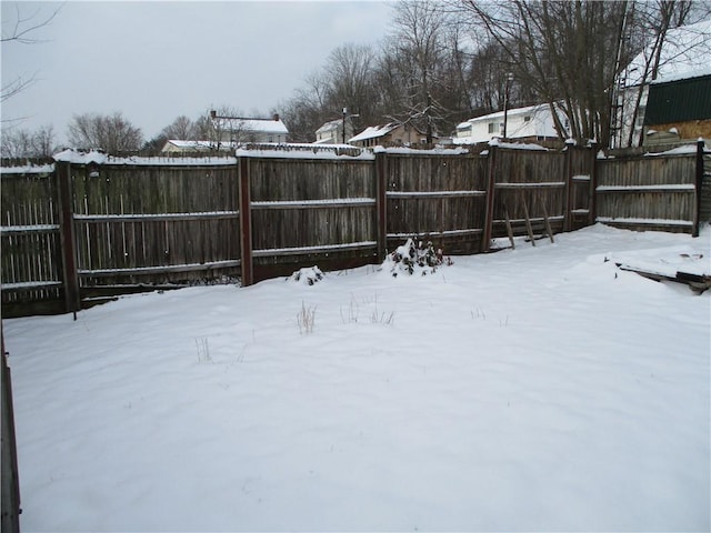 view of snowy yard