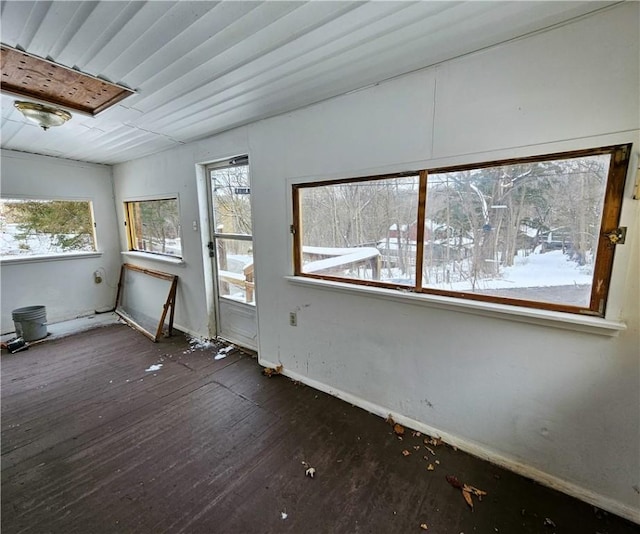 unfurnished room featuring a wealth of natural light