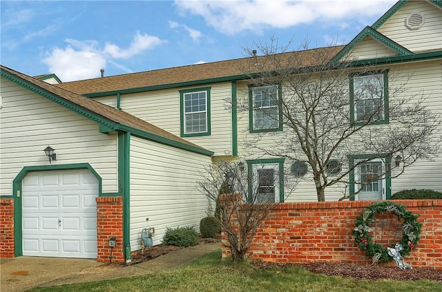 view of home's exterior featuring a garage