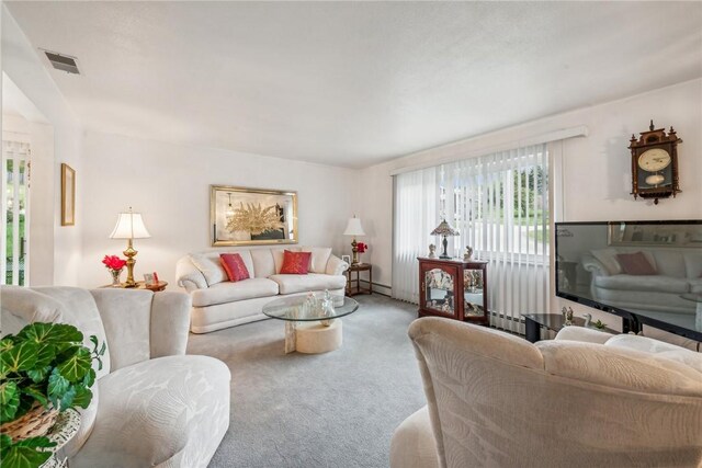 view of carpeted living room