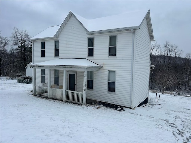 view of front of house with covered porch