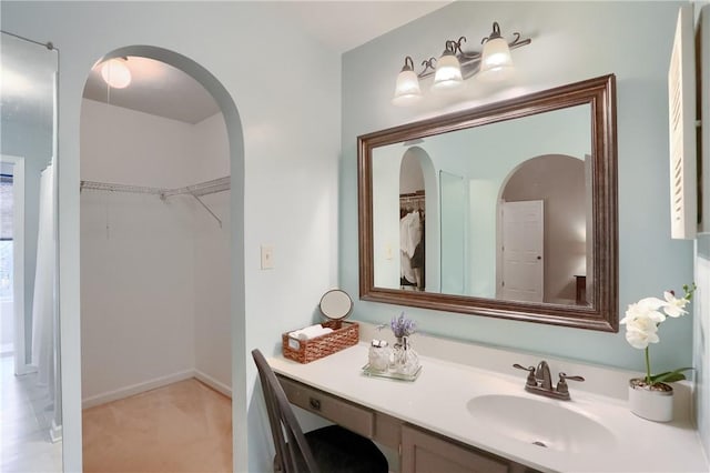 bathroom with vanity