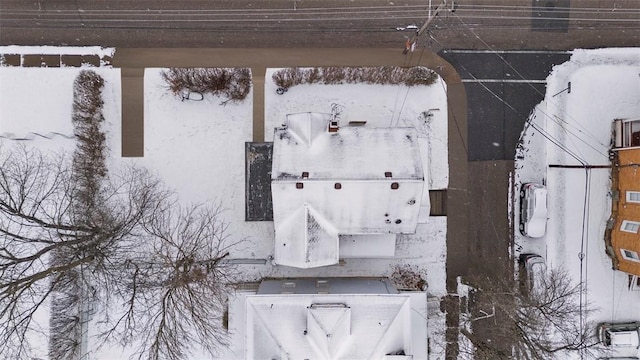 view of snowy aerial view