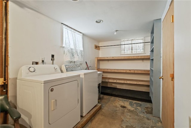 washroom featuring separate washer and dryer