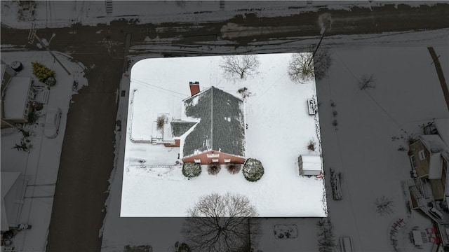 view of snowy aerial view