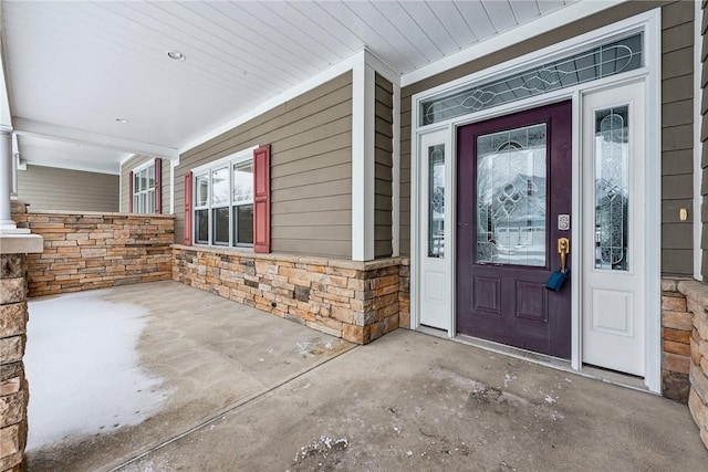 view of doorway to property