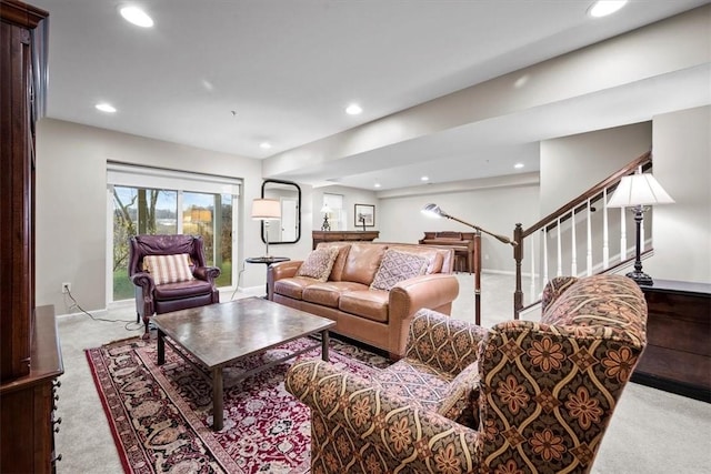 view of carpeted living room