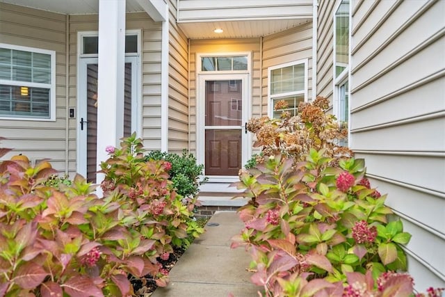 view of doorway to property