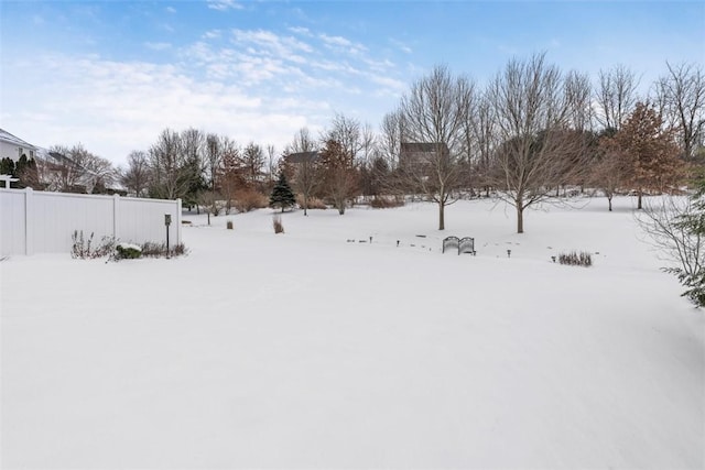 view of snowy yard