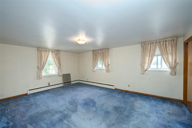 carpeted empty room featuring plenty of natural light