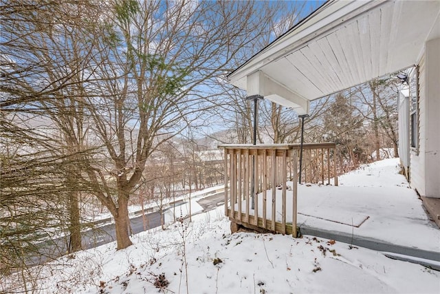 view of snowy yard