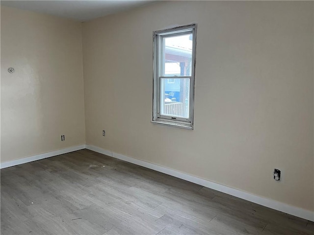 empty room featuring light wood-type flooring