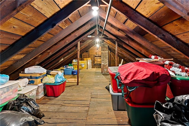 view of attic