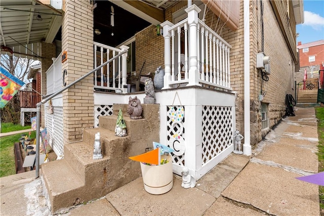 1405 Bellaire Pl, Brookline, PA 15226 - view of property exterior with brick siding and covered porch