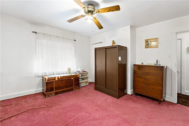 1405 Bellaire Pl, Brookline, PA 15226 - bedroom with carpet floors, ceiling fan, and baseboards