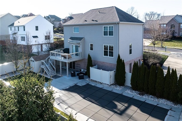 view of rear view of property