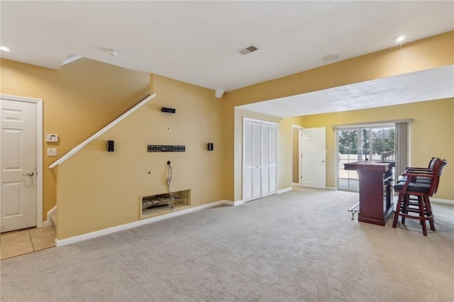 view of carpeted living room