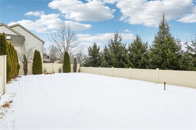 view of snowy yard