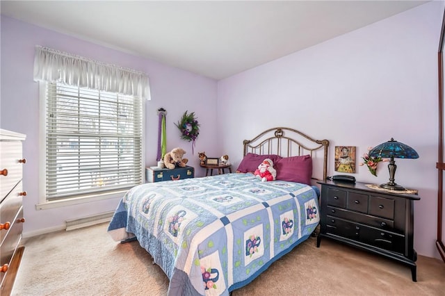 view of carpeted bedroom