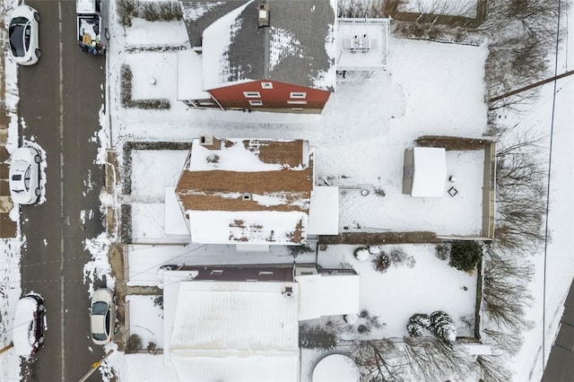 view of snowy aerial view