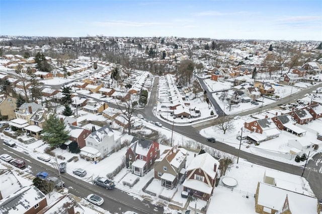 view of snowy aerial view